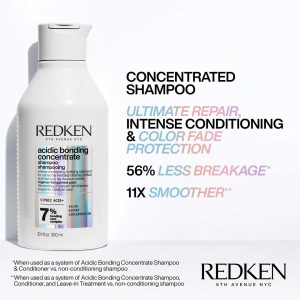 Redken Acidic Bonding Concentrate Shampoo 300ml - Image 2
