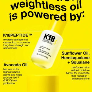 K18 Biomimetic Hairscience Molecular Repair Hair Oil 30ml - Image 6