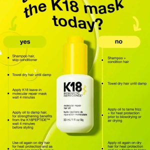 K18 Biomimetic Hairscience Molecular Repair Hair Oil 30ml - Image 8