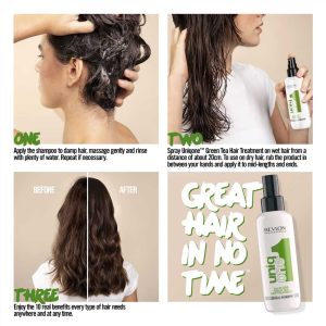 Revlon UniqOne Hair Treatment Green Tea Fragrance 150ml - Image 4